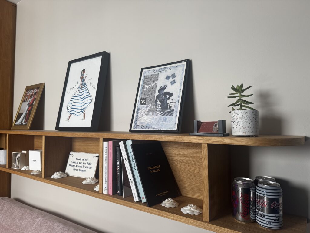 close-up of color palettes and fabric swatches used in a professional styling session